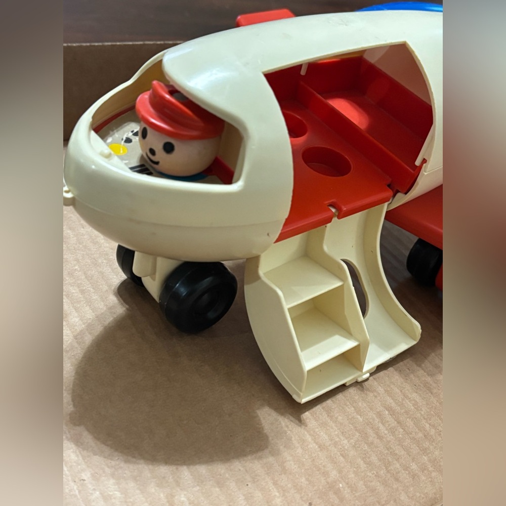 Toy Airplane Fisher Price 183 Fun Jet VTG 1970 Little People Plastic JET ONLY